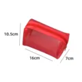 Rote Netz-Kosmetiktasche aus Nylon mit den Maßen 16x10,5x7 cm für die Aufbewahrung - 16*10.5*7cm / Neujahrsrot