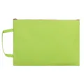 Professional A4 lime green canvas waterproof document bag with handle and zipper closure - Single Layer / Cyan