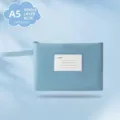 Light blue Morandi A5 Oxford cloth waterproof file bag for document storage - A5-单层 / Blue