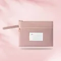 A5 Morandi pink waterproof Oxford cloth document bag with double layers and index card - A5-双层 / Pink