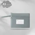 Grey A5 double-layer waterproof Oxford cloth file organizer bag for documents - A5-双层 / Gray