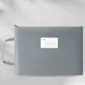 B4 size gray single-layer waterproof Oxford cloth file organizer bag with handle - B4-单层 / Gray