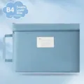 Double-layer Morandi blue oxford cloth waterproof file bag with handle B4 size storage - B4-双层 / Blue