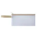 Transparante opbergtas van mesh met beige rand voor kantoorbenodigdheden - A6-Beige