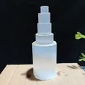 Detailed view of natural white selenite crystal tower for meditation and home decor - Height about 20cm Width 7-8cm