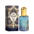 Arabische parfum in blauw en gouden fles met decoratieve verpakking - Ceder / 12ml