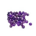 Natuurlijke paarse amethist ronde kralen voor het zelf maken van sieraden en DIY - Dieppaarse Amethist (Kristal Single) / Ongeveer 12-15mm 100g Verpakking / Donkerpaars
