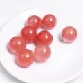 Sfere in cristallo rosso naturale per la creazione di gioielli fai da te e decori - Sfera di Cristallo Rosso Sintetico