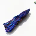 Natuurlijke gegalvaniseerde pauwblauwe vlam zwarte toermalijn kristalcluster exemplaar - Pauwblauw Veer Toermalijn 30-40g