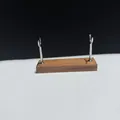 Premium wooden jewelry display stand with silver metal hooks for bracelets and bangles. - Single Layer Silver Stand / Silver