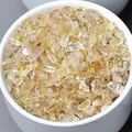 Natuurlijke Braziliaanse lichtgele citrien edelsteen chips voor DIY en aquarium decoratie - 5-7mm / 100g Verpakking