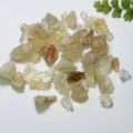 Natural raw citrine quartz crystal stones for aromatherapy, landscaping and home decor - Brazilian Quartz / 100 g