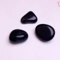 Polished black natural stone pendants with pre-drilled holes for DIY jewelry making - Obsidian