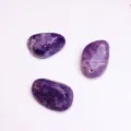 Polished natural purple amethyst crystal beads with pre-drilled holes for DIY crafts - Lilac
