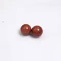 Coppia di sfere di cristallo in pietra dorata marrone-rossastra per gioielli fai-da-te - Sfera di Pietra del Sole Sintetica
