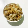 Natural polished golden citrine crystal tumbled stones in a white decorative bowl for DIY - Gold Silk Jade / 100g Pack