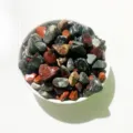Natural polished multicolored crystal stone gravel chips for DIY jewelry and decor - African Blood Stone / 100g Pack