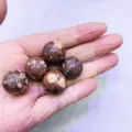 Sfere di cristallo di pietra rosa naturale lucidata per gioielli fai da te e casa - Stile Giada Tricolore