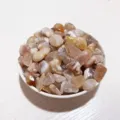 Assorted polished natural agate crystal stones in a white bowl for home decoration - Cherry Blossom Agate / 100g Pack