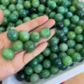 Sfere di cristallo verde naturale per creazione gioielli fai da te e decorazione - Stile Agata Verde
