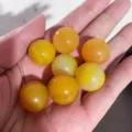 Sette sfere di cristallo giallo naturale per schieramento a 7 stelle e fai da te - Stile Agata Gialla