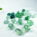 Natural green fluorite tumbled stones polished small mineral rocks for DIY decor - 100g Pack / 15-20mm