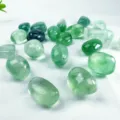 Natural green fluorite tumbled stones polished crystal pebbles for DIY jewelry decor specimen - 100g Pack / 20-30mm