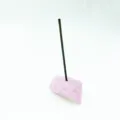 Minimalistischer natürlicher Rosenquarz Kristall Rohstein Räucherstäbchenhalter - Rosenquarz / 3-5CM