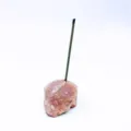 Handgefertigter natürlicher rosa Kristallstein Weihrauchhalter für Meditation und Dekor - Roter Aventurin / 3-5CM