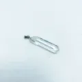 Natürlicher Bergkristall-Rohstein-Anhänger mit Silberöse für DIY-Schmuck und Ketten - Kristallstreifen