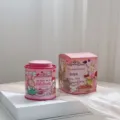 Rosa Kaninchen Duftkerze in der Dose mit niedlicher Teeparty-Geschenkbox-Verpackung - Lavendel / Cream Hase Rosa Dose