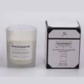 Bougie parfumée en cire de soja naturelle dans un pot en verre dépoli avec boîte cadeau - Coupe Blanche Givrée Parfum Jasmin / Env. 12H de Combustion