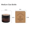 Medium size brown glass scented soy wax candle jar with eco-friendly kraft paper box - Medium (4.5x5.5cm Jar) / Lavender