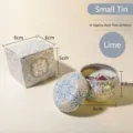Premium lime scented natural soy wax candle in decorative tin with matching gift box - Lime & Citrus / Single Tin (6x4.8cm)