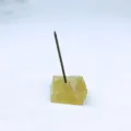 Natürlicher gelber Citrin Kristall Räucherkegelhalter mit minimalistischem Design - Gelber Islandspat / 3-5CM