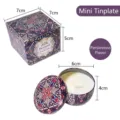 Vela perfumada de caqui en una caja de hojalata decorativa con medidas 7x7x5cm y 6x4cm - Caqui Japonés (Sin Flores Secas) / 6x4cm (Lata Individual)