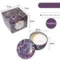 Vela perfumada con patrón paisley en lata y caja de regalo a juego, aroma a chimenea - Chimenea Acogedora (Sin flores secas) / 6x4cm