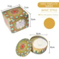 Vela aromática Hazelnut Latte en tarro decorativo con caja de regalo a juego - Latte de Avellana (Sin flores secas) / 6x4cm