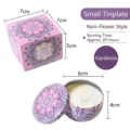 Vela aromática de gardenia en lata decorativa con caja de regalo, duración 20 horas - Gardenia (Sin Flores Secas) / Tarro Único