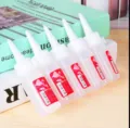 Detailed macro view of clear DIY craft glue bottles with precision tips for model making - Alcohol Glue / 30ml/Bottle