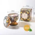 Floral goblet scented candle with dried flowers and matching gift box - Mint scent - 1 Piece / Mint