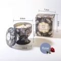 Rose scented candle in vintage floral chalice tin with a matching designer gift box - 1 Piece / Rose