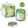 Vela perfumada de citronela en frasco de vidrio verde con caja decorativa 80g hogar - Vela de Vaso de Vidrio de Citronela / 6,5 cm x 6 cm