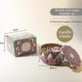 Duftkerze mit Vanillecreme-Aroma, Doppeldocht in Metalldose, 35-45 Stunden Brenndauer - Vanillecreme / 8oz Doppeldocht Mit Farbbox