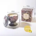 Candela profumata al limone con fiori secchi in coppa floreale e confezione regalo - 1 Pezzo / Limone 1