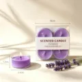 Lila Duftteelichter in transparenter Box mit Lavendel Deko für Hochzeit und Zuhause. - Lila - Lavendel / 4er-Pack