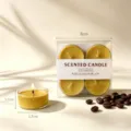 Duftteelichter im klaren Box-Set langanhaltendes Aroma dekoratives Wachs Heimdekoration - Braun - Kaffeebohnenduft / 4er-Pack