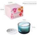 Ocean scented soy wax candle in blue glass jar accompanied by pink floral gift box - Ocean Star Scent / Single Pack (Approx. 30g)