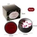Bougie parfumée à la rose en cire de soja dans une boîte noire avec coffret cadeau - Rose