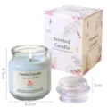 Premium-Duftkerze aus Sojawachs mit Vanille-Cupcake-Aroma und floraler Geschenkbox - Vanille-Cupcake Duft (Glas)